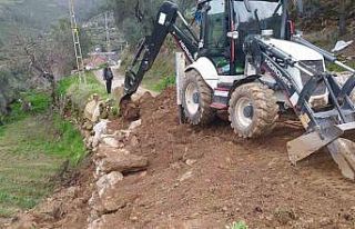 Bozdoğan Belediyesi ekipleri sağanak yağış sonrası...