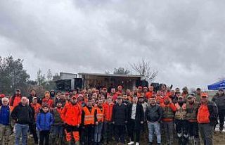 Buldan’da düzenlenen resmi avda 56 yaban domuzu...