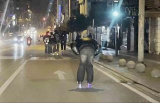 Bursa’da patenli gençlerin tehlikeli yolculuğu