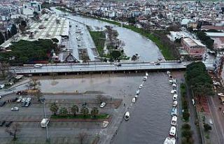 Çanakkale’de taşan Sarıçay dron ile görüntülendi