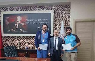 Çocuk acil doktorlarına teşekkür belgesi