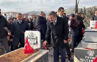 Cumhurbaşkanı Yardımcısı Yılmaz, deprem şehitlerinin...