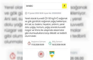 Denizli için sağanak ve gök gürültülü yağış...