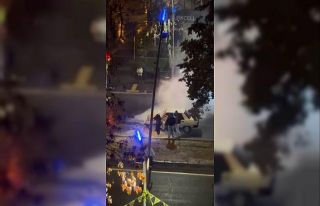 Diyarbakır’da kazaya karışan araçlardan biri...