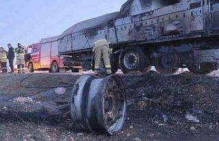 Dorsede çıkan yangın tırı sarmadan söndürüldü