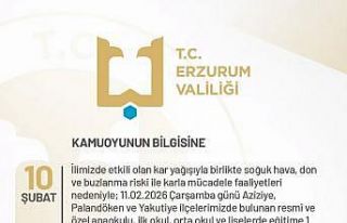 Erzurum’da eğitime bir gün ara verildi