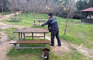 Gebze tabiat parkındaki donatı alanları yenilendi