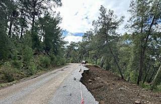 Gökbel yolu geçici olarak ulaşıma kapatıldı