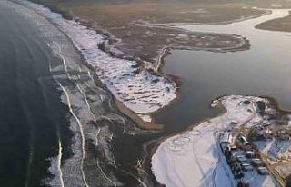 İğneada’da kar sonrası oluşan eşsiz manzaralar...