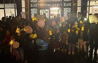 Kahta’da çocuk fener alayı yürüyüşü coşkuyla...