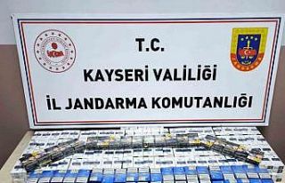 Kayseri’de 619 paket kaçak sigara ele geçirildi:...