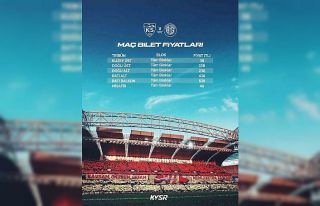 Kayserispor - Antalyaspor maçının bilet fiyatları...
