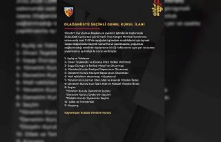 Kayserispor’un genel kurulu 21 Şubat’ta