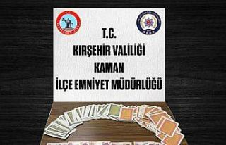 Kırşehir’de kumar operasyonu: 3 kişiye 34 bin...