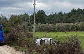 Kontrolden çıkan araç şarampole uçtu; 1 yaralı