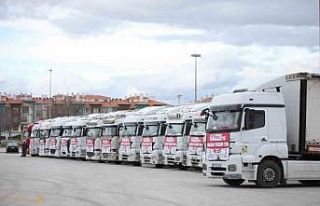 Konya’dan Gazze’ye 15 tır yardım yola çıktı