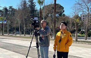 Koreli basın mensubundan depremin yıktığı Hatay’daki...