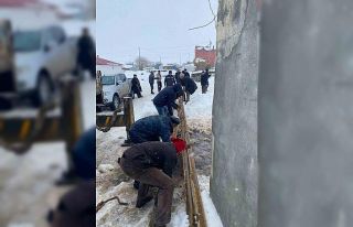 Köyün içme suyu şebekesindeki arıza giderildi