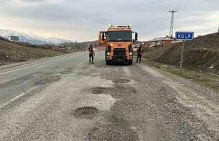 Kulp’ta tehlike oluşturan tümsekler düzeltildi