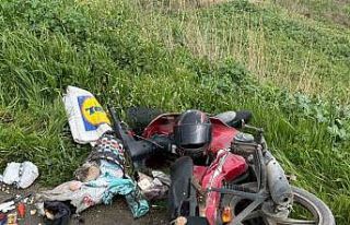 Manisa’da devrilen motosikletin sürücüsü ağır...