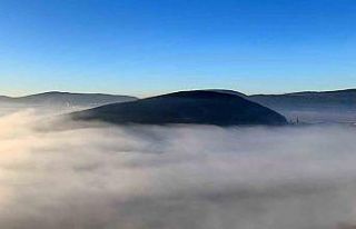 Menteşe’de sis denizi görsel şölen sundu