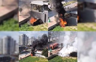 Mersin’de iş yerinin duvarına çarpan otomobil...