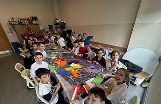 Minik öğrenciler mutfak ve tasarım atölyelerinde...