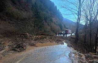 Ödemiş-Salihli yolunda heyelan