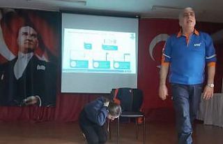 Öğrencilere afet bilinci aşılandı, tahliye tatbikatı...