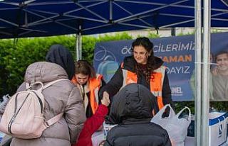 Öğrencilere ikinci dönemin ilk beslenme çantaları...