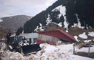 Ordu’da çığ düşmesi sonucu ahşap ev zarar...