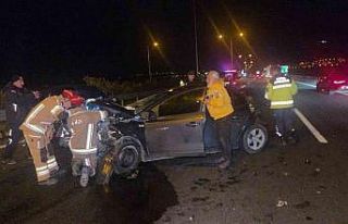 Otobanda feci kaza: 1 yaralı