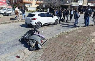 Otomobil ile motosiklet çarpıştı: 1 yaralı