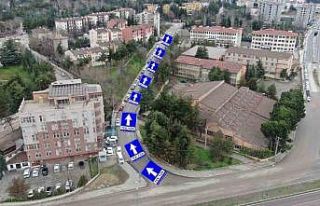 Polis evi istikametindeki Fatih Caddesi tek yön oldu