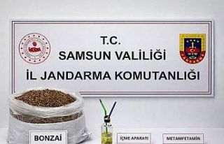 Samsun’da 12 kilo bonzai ele geçirildi