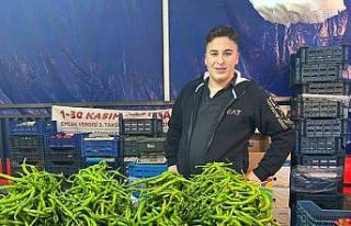 Seraları su basınca sivri biber ve salatalığın...