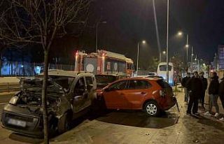 Tekirdağ’da 4 araç birbirine girdi