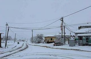 Tekirdağ’ın yüksek kesimleri karla kaplandı