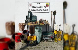 Turgutlu Çaldağı’nda kaçak kazıya suçüstü