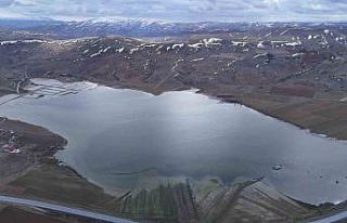 Yaz aylarında tamamen kuruyan göl, yeniden su tuttu