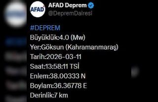 AFAD duyurdu: Kahramanmaraş’ta 4 büyüklüğünde...