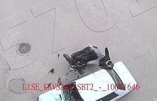 Amasya’da motosiklet ile otomobilin çarpıştığı...