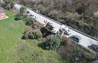 Arnavutköy’de hafriyat kamyonu çayırlık alana...