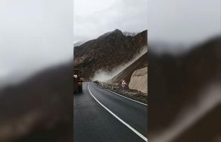 Artvin-Şavşat karayolunda heyelan