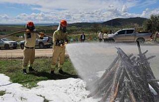 Ateş savaşçılarının TOY’u nefes kesti