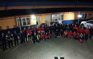 Aydın’da depreme hazırlık tatbikatında ekipler...