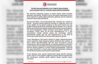 Bakan Bolat: "İran ile olan gümrük kapılarındaki...