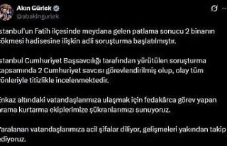 Bakan Gürlek: "2 binanın çökmesi hadisesine...