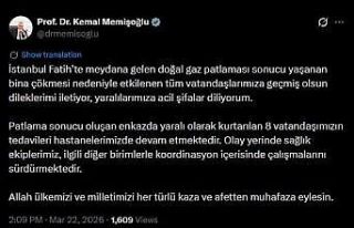 Bakan Memişoğlu: "Patlama sonucu oluşan enkazda...