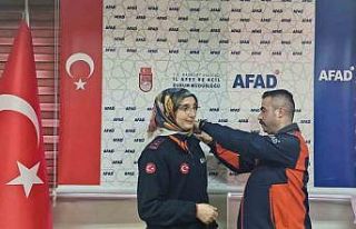 Bayburt AFAD’da arama kurtarma personellerine rütbe...